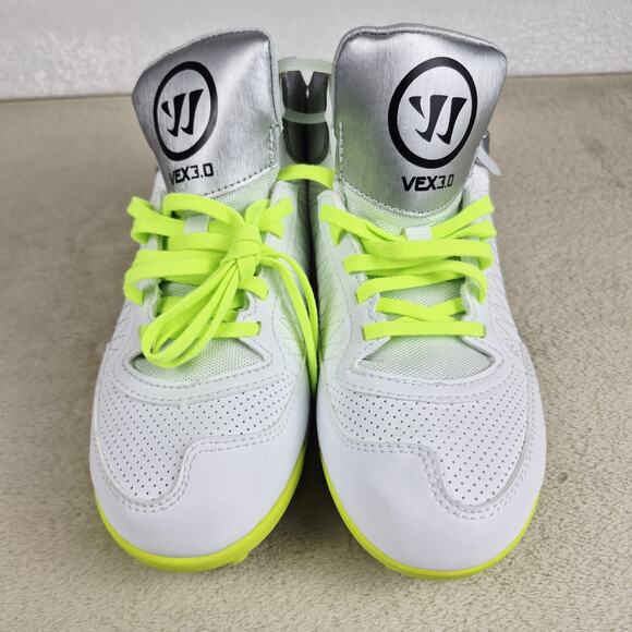 Warrior Vex 3.0 White & Yellow Lacrosse Cleats Boys Size 5.5 - New WJVEX3WT - Picture 4 of 8
